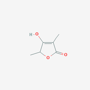 molecular formula C6H8O3 B1395586 2(5H)-Furanone, 4-hydroxy-3,5-dimethyl- CAS No. 22621-29-0