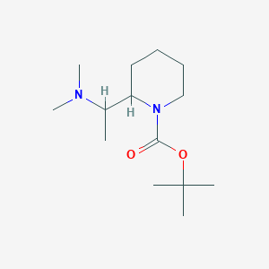 molecular formula C14H28N2O2 B13955873 tert-Butyl 2-(1-(dimethylamino)ethyl)piperidine-1-carboxylate 