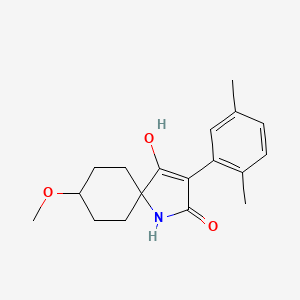 molecular formula C18H23NO3 B1395592 Cis-3-(2,5-dimethylphenyl)-4-hydroxy-8-methoxy-1-azaspiro(4.5)dec-3-en-2-one CAS No. 203312-38-3