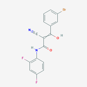 molecular formula C16H9BrF2N2O2 B1395594 (Z)-2-(3-bromobenzoyl)-3-(2,4-difluoroanilino)-3-hydroxy-2-propenenitrile CAS No. 866151-83-9