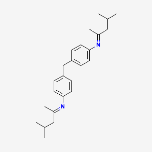 molecular formula C25H34N2 B13955944 Benzenamine, 4,4'-methylenebis[N-(1,3-dimethylbutylidene)- CAS No. 54688-30-1