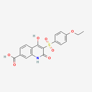 3-(4-Ethoxybenzenesulfonyl)-4-hydroxy-2-oxo-1,2-dihydroquinoline-7-carboxylic acid