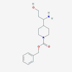 molecular formula C16H24N2O3 B13955982 Benzyl 4-(1-amino-3-hydroxypropyl)piperidine-1-carboxylate 