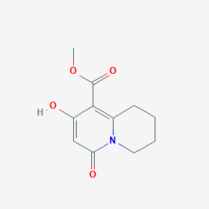 molecular formula C11H13NO4 B1395599 Methyl 8-hydroxy-6-oxo-2,3,4,6-tetrahydro-1H-quinolizine-9-carboxylate CAS No. 15997-31-6