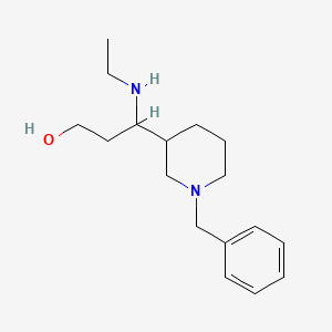 molecular formula C17H28N2O B13956026 3-(1-Benzylpiperidin-3-yl)-3-(ethylamino)propan-1-ol 