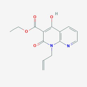 molecular formula C14H14N2O4 B1395605 Ethyl 1-allyl-4-hydroxy-2-oxo-1,2-dihydro-1,8-naphthyridine-3-carboxylate CAS No. 82360-75-6