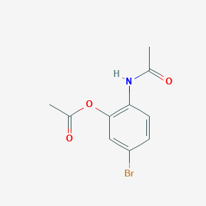 molecular formula C10H10BrNO3 B13956063 2-Acetamido-5-bromophenyl acetate CAS No. 91715-77-4