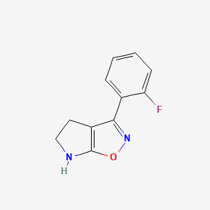 molecular formula C11H9FN2O B13956067 3-(2-Fluorophenyl)-5,6-dihydro-4H-pyrrolo[3,2-d]isoxazole 