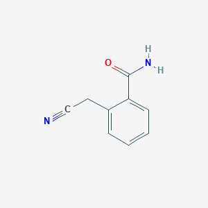 molecular formula C9H8N2O B13956103 2-(Cyanomethyl)benzamide CAS No. 358632-71-0