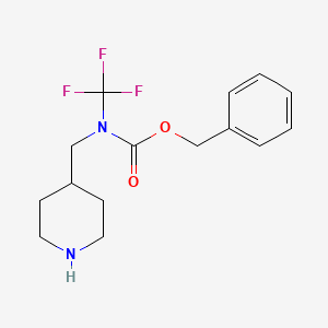 molecular formula C15H19F3N2O2 B13956126 Benzyl (piperidin-4-ylmethyl)(trifluoromethyl)carbamate 
