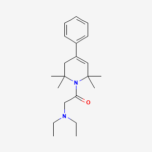 molecular formula C21H32N2O B13956129 Pyridine, 1,2,3,6-tetrahydro-1-(N,N-diethylglycyl)-4-phenyl-2,2,6,6-tetramethyl- CAS No. 53725-52-3