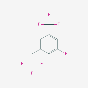 molecular formula C9H5F7 B1395615 1-Fluoro-3-(2,2,2-trifluoroethyl)-5-(trifluoromethyl)benzene CAS No. 1262412-55-4