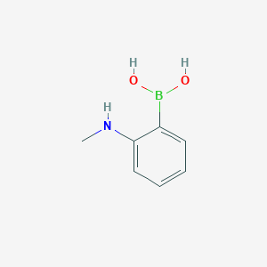 molecular formula C7H10BNO2 B1395619 (2-(甲基氨基)苯基)硼酸 CAS No. 948592-79-8