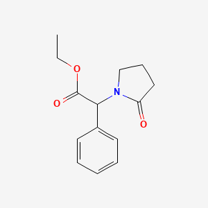 molecular formula C14H17NO3 B1395623 Ethyl 2-(2-oxopyrrolidin-1-yl)-2-phenylacetate CAS No. 1262412-28-1