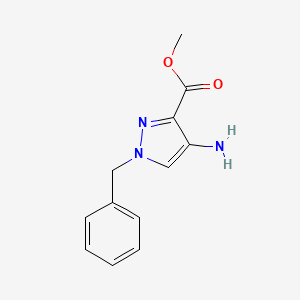 molecular formula C12H13N3O2 B1395625 4-Amino-1-benzyl-1h-pyrazole-3-carboxylic acid methyl ester CAS No. 1021498-08-7