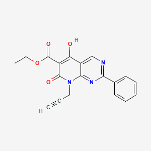 B1395631 Ethyl 5-hydroxy-7-oxo-2-phenyl-8-(prop-2-ynyl)-7,8-dihydropyrido[2,3-d]pyrimidine-6-carboxylate CAS No. 76361-09-6