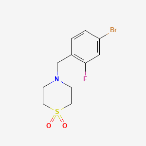 B1395632 4-(4-Bromo-2-fluoro-benzyl)-thiomorpholine 1,1-dioxide CAS No. 1092563-28-4
