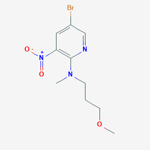 B1395633 5-bromo-N-(3-methoxypropyl)-N-methyl-3-nitropyridin-2-amine CAS No. 1259440-10-2