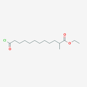 molecular formula C15H27ClO3 B13956429 Ethyl 12-chloro-2-methyl-12-oxododecanoate 