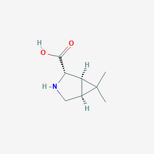 molecular formula C8H13NO2 B1395644 (1R,2S,5S)-6,6-Dimethyl-3-azabicyclo[3.1.0]hexane-2-carboxylic acid CAS No. 911835-76-2
