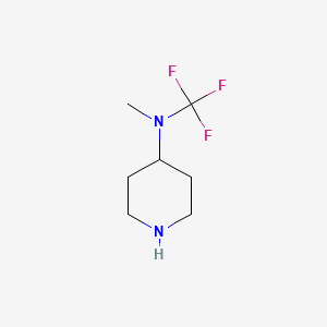 molecular formula C7H13F3N2 B13956494 N-methyl-N-(trifluoromethyl)piperidin-4-amine 