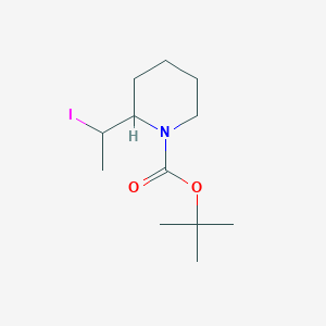 molecular formula C12H22INO2 B13956544 tert-Butyl 2-(1-iodoethyl)piperidine-1-carboxylate 