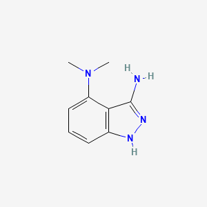 molecular formula C9H12N4 B1395655 N-(3-氨基-1H-吲唑-4-基)-N,N-二甲胺 CAS No. 1211506-97-6