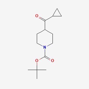 molecular formula C14H23NO3 B1395656 Tert-butyl 4-(cyclopropanecarbonyl)piperidine-1-carboxylate CAS No. 1332455-34-1