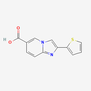 molecular formula C12H8N2O2S B1395658 2-Thien-2-ylimidazo[1,2-a]pyridine-6-carboxylic acid CAS No. 1274056-61-9