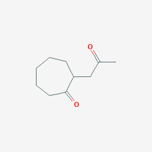 molecular formula C10H16O2 B13956618 2-(2-Oxopropyl)cycloheptanone CAS No. 61154-45-8
