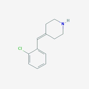 molecular formula C12H14ClN B13956658 4-[(2-chlorophenyl)Methylene]piperidine CAS No. 676490-77-0