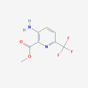 molecular formula C8H7F3N2O2 B1395666 Methyl 3-amino-6-(trifluoromethyl)picolinate CAS No. 1256794-12-3