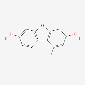 molecular formula C13H10O3 B13956669 1-Methyl-3,7-dibenzofurandiol CAS No. 106593-49-1