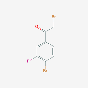 molecular formula C8H5Br2FO B1395667 2-Bromo-1-(4-bromo-3-fluorophenyl)ethanone CAS No. 1003879-02-4