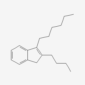 molecular formula C19H28 B13956675 2-Butyl-3-hexyl-1H-indene CAS No. 54986-54-8