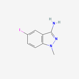 molecular formula C8H8IN3 B1395669 5-碘-1-甲基-1H-吲哚-3-胺 CAS No. 1227955-23-8