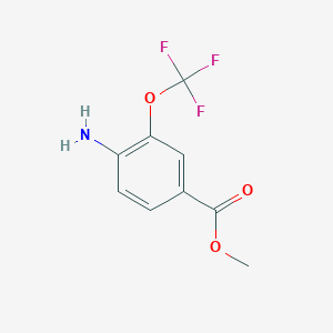 molecular formula C9H8F3NO3 B1395670 Methyl 4-amino-3-(trifluoromethoxy)benzoate CAS No. 457097-93-7