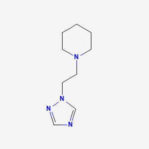 molecular formula C9H16N4 B13956702 1H-1,2,4-Triazole, 1-(2-piperidinoethyl)- CAS No. 51444-29-2