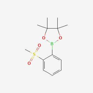 molecular formula C13H19BO4S B1395674 4,4,5,5-Tetramethyl-2-(2-(methylsulfonyl)phenyl)-1,3,2-dioxaborolane CAS No. 879648-22-3