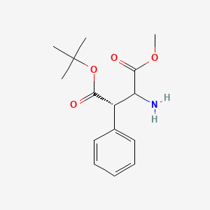 molecular formula C15H21NO4 B13956742 4-O-tert-butyl 1-O-methyl (3S)-2-amino-3-phenylbutanedioate 