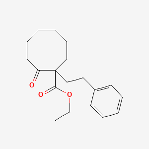 molecular formula C19H26O3 B13956748 Ethyl 2-oxo-1-(2-phenylethyl)cyclooctanecarboxylate CAS No. 52186-03-5