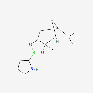 molecular formula C14H24BNO2 B1395675 2-(3a,5,5-Trimethylhexahydro-4,6-methanobenzo[d][1,3,2]dioxaborol-2-yl)pyrrolidine CAS No. 205116-75-2