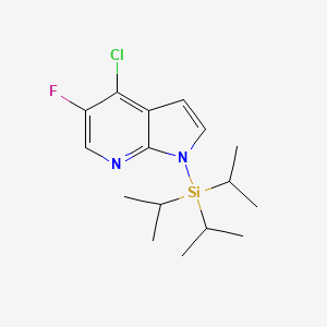 molecular formula C16H24ClFN2Si B1395676 4-chloro-5-fluoro-1-(triisopropylsilyl)-1H-pyrrolo[2,3-b]pyridine CAS No. 685513-94-4