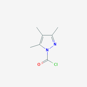 molecular formula C7H9ClN2O B13956769 3,4,5-Trimethyl-1H-pyrazole-1-carbonyl chloride CAS No. 67514-64-1