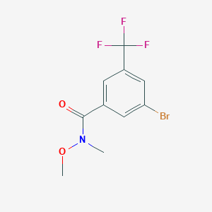 molecular formula C10H9BrF3NO2 B1395677 3-Bromo-N-methoxy-N-methyl-5-(trifluoromethyl)benzamide CAS No. 880652-44-8