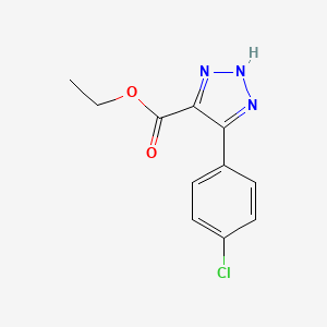 molecular formula C11H10ClN3O2 B13956776 5-(4-Chlorophenyl)-1H-1,2,3-triazole-4-carboxylic acid ethyl ester 