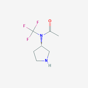 molecular formula C7H11F3N2O B13956799 (S)-N-(pyrrolidin-3-yl)-N-(trifluoromethyl)acetamide 