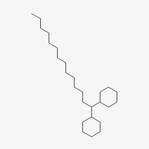 molecular formula C26H50 B13956800 1,1-Dicyclohexyltetradecane CAS No. 55334-08-2
