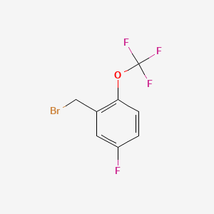molecular formula C8H5BrF4O B1395685 5-Fluoro-2-(trifluoromethoxy)benzyl bromide CAS No. 1092460-88-2