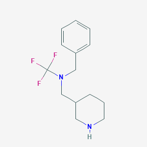 molecular formula C14H19F3N2 B13956875 N-benzyl-1,1,1-trifluoro-N-(piperidin-3-ylmethyl)methanamine 